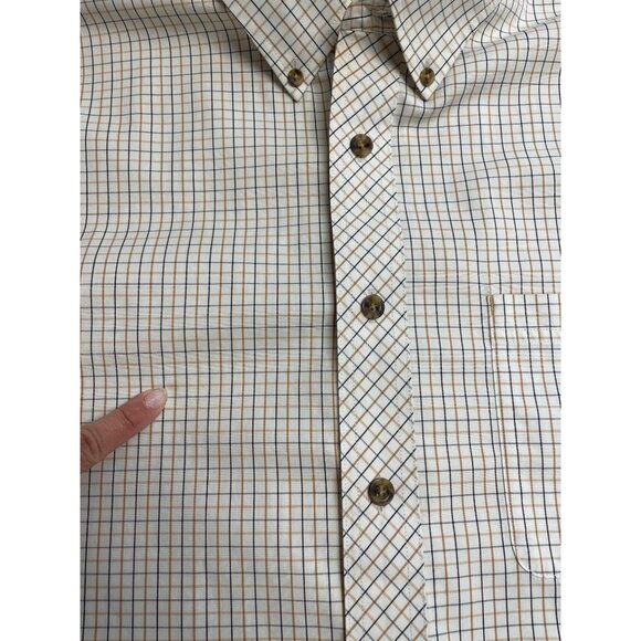 CABELAS SHIRT BUTTON DOWN PLAID 100% COTTON OUTFITTER SERIES MENS SHORT SLEEVE - Picture 11 of 11